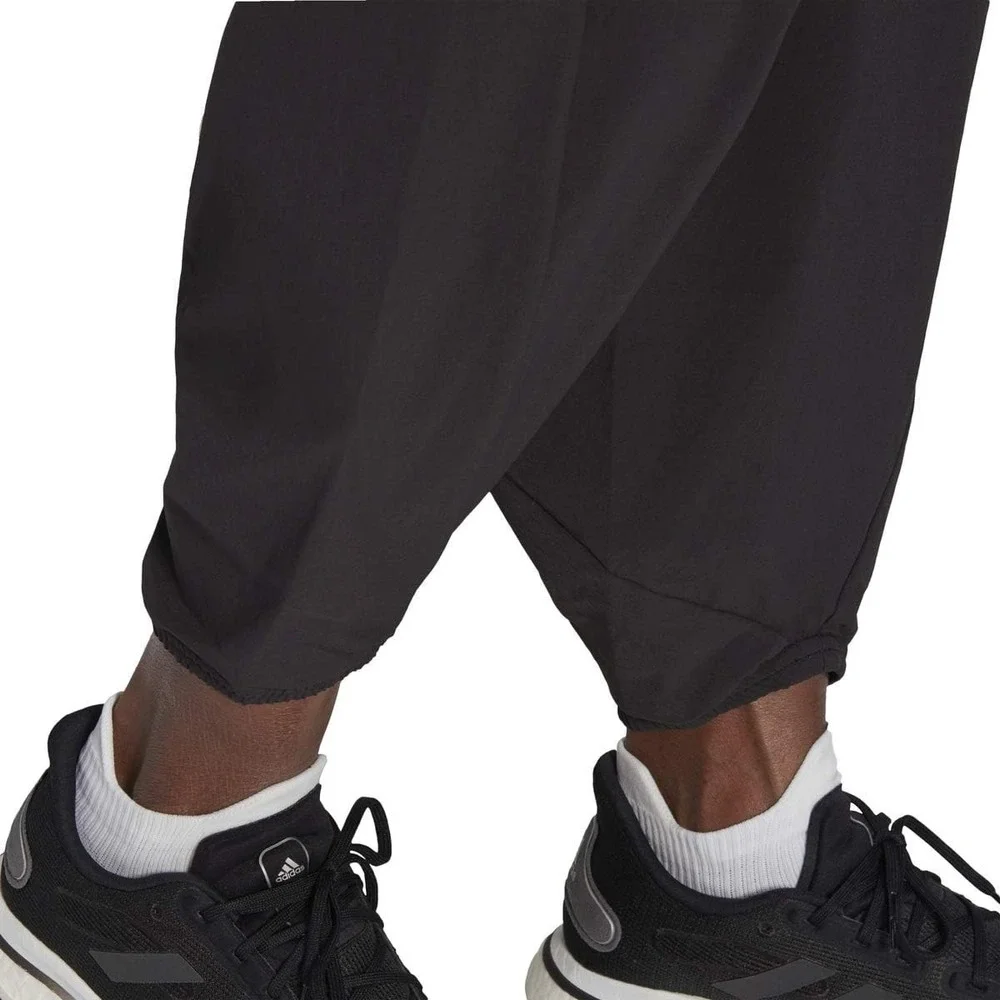 Adidas ZNE Tapered Track Pants Men's M Black Nylon Blend Zip‎ Pockets Athletic